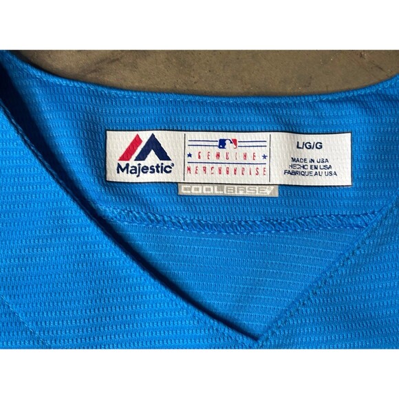 Miami Marlins Majestic Alternate 2019 Size L Cool Base Team Jersey Blue MLB - Picture 5 of 8